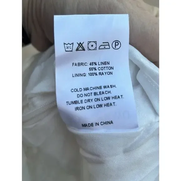 Peppermayo Exclusive - Larnie Linen Mini Dress - White Size 14 NWT - Picture 8 of 8